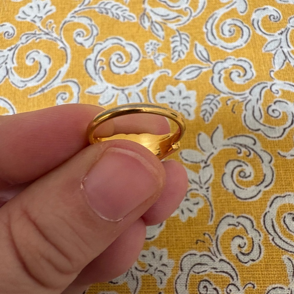 Vintage Rare Avon Gold Tone Ring Glimmering Star 7 - Picture 3 of 7